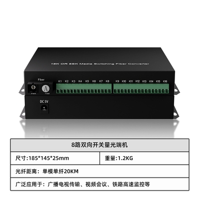 8路双向开关量光端机