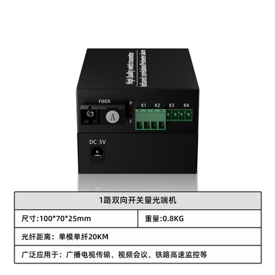 1路双向开关量光端机