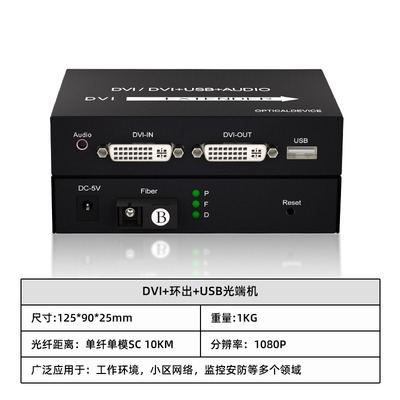 DVI+环出+USB光端机