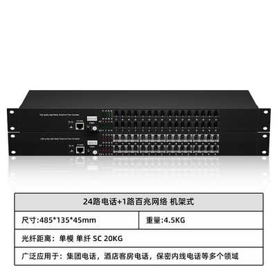 24路电话+1路百兆网络 机架式