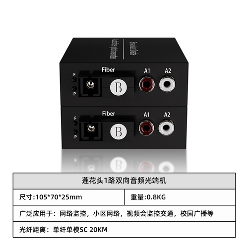 莲花头1路双向音频光端机