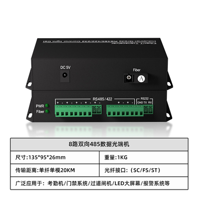 8路双向485数据光端机
