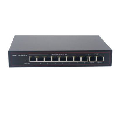 百兆8口POE+2个千兆网口交换机