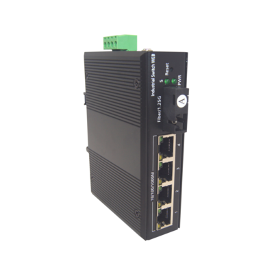 WEB管理型 千兆1光4电 &nbsp;光纤交换机