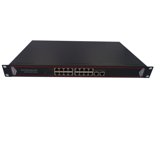 百兆16口POE+2个千兆网口交换机 机架式